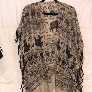 ***SOLD***Cotton elephant kimono